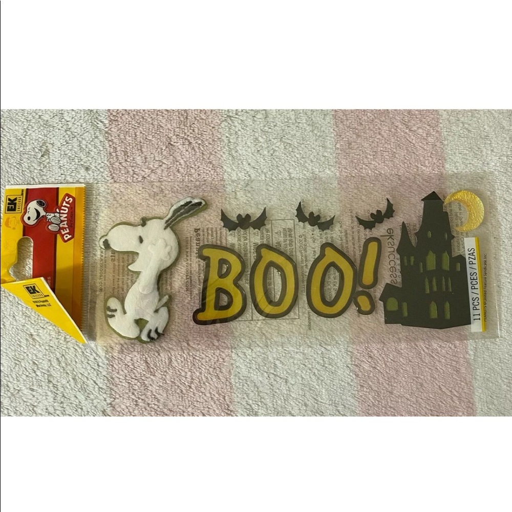 Peanuts Snoopy Boo Halloween Scrapbook Stickers